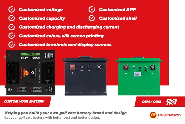 HHS Custom Golf Cart Lithium Battery